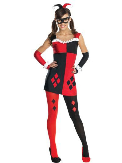 Batgirl Harley Quinn Lycra Dress Cosplay Costume