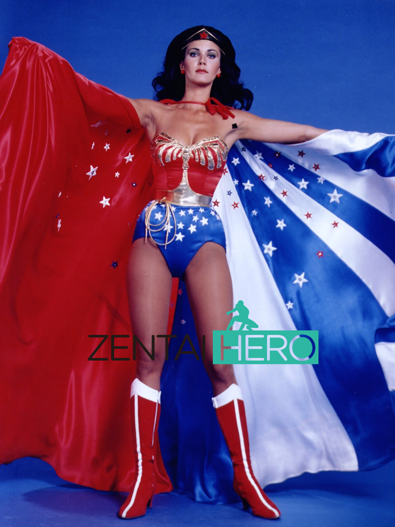 Lynda Carter Wonder Woman Cosplay Costume with Cape