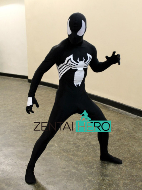 Black Venom Symbiote Spandex Super Sipder Cosplay Costume