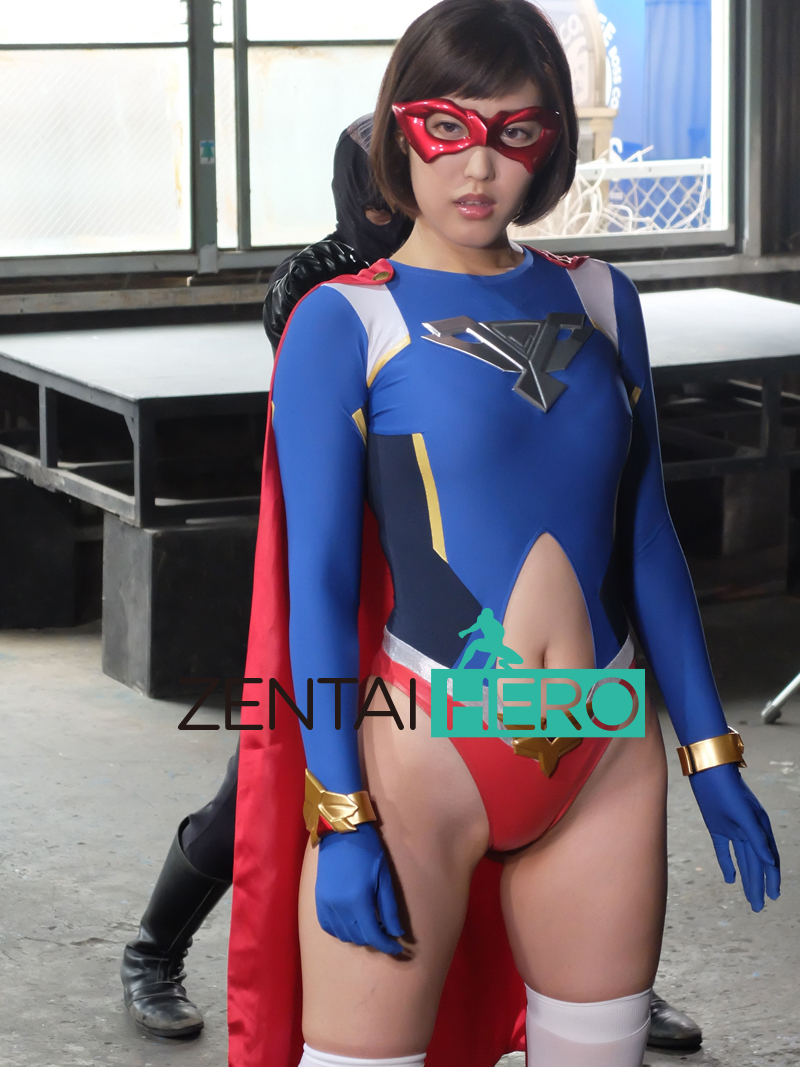 New Super Heroine Blue Girl Hero Gigalady Cosplay Costume