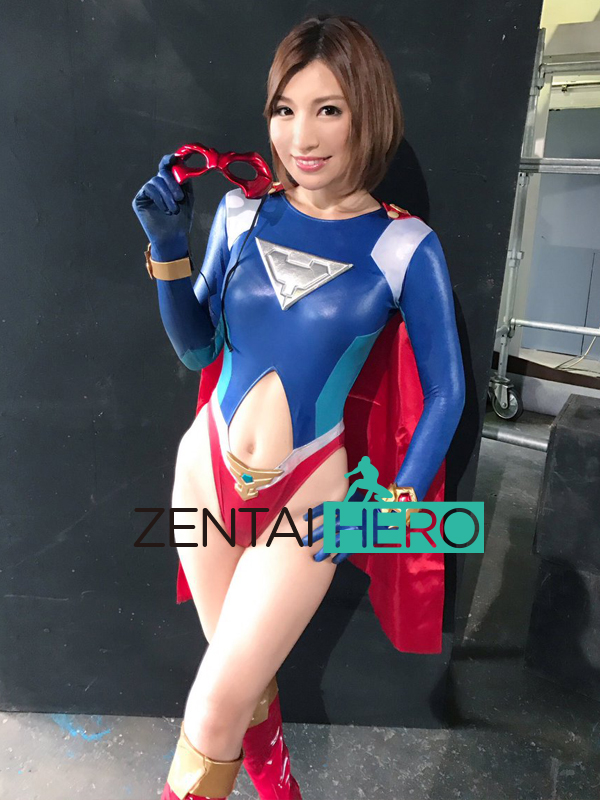 New Super Heroine Shiny Gigalady Blue Cosplay Catsuits