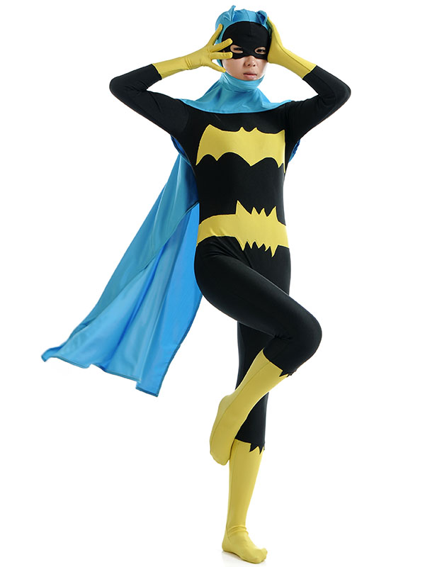 Batman Costume Batgirl Zentai With Cape