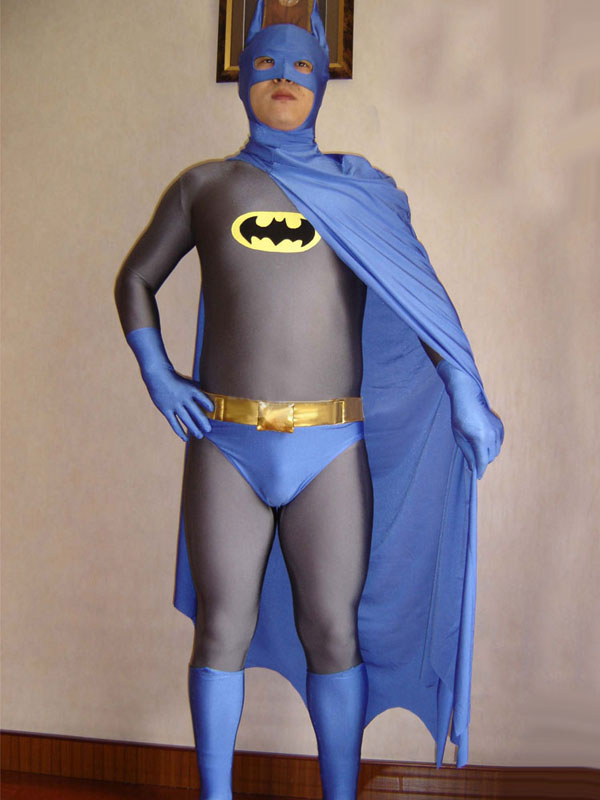 Batman Halloween Costume With Blue Cape
