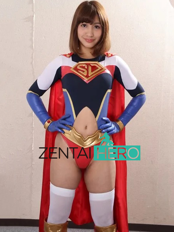 Sexual Dynamite Heroine Blue Spandexer Gigalady Cosplay Costume