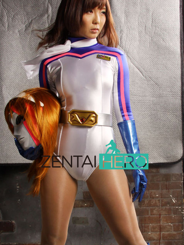 No Helmet! Heroine White Spandex Catsuit Gigalady Cosplay Suit