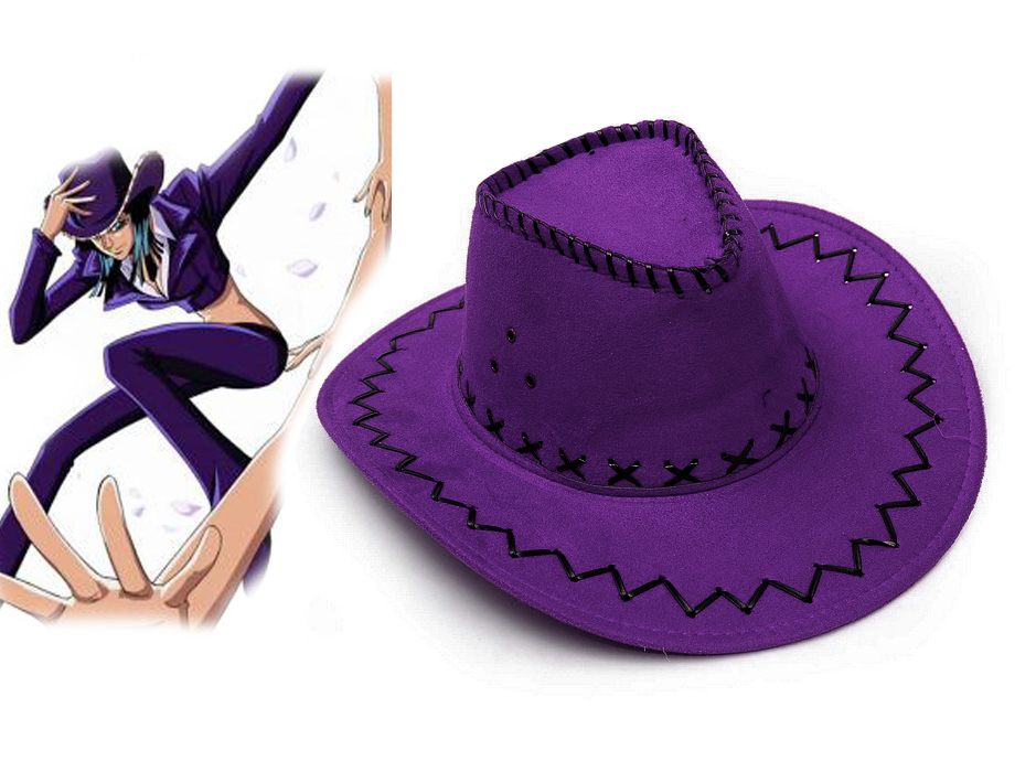 One Piece Nico·Robin Two Years ago Cosplay West Cowboy Hat Purpl