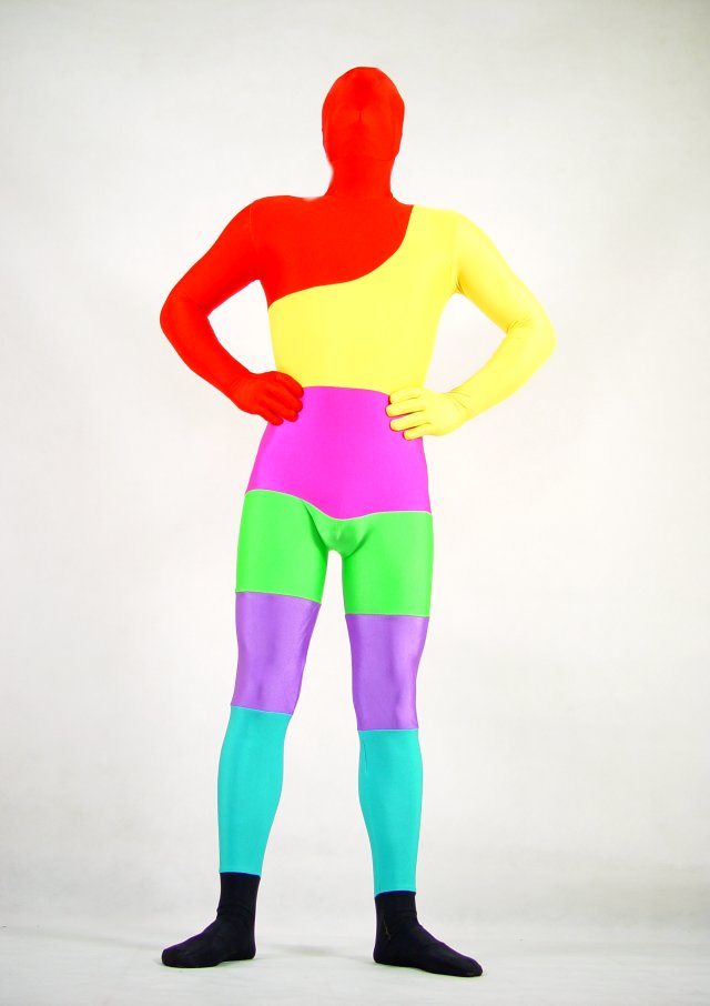 Rainbow Halloween Costume Lycra Spandex Zentai