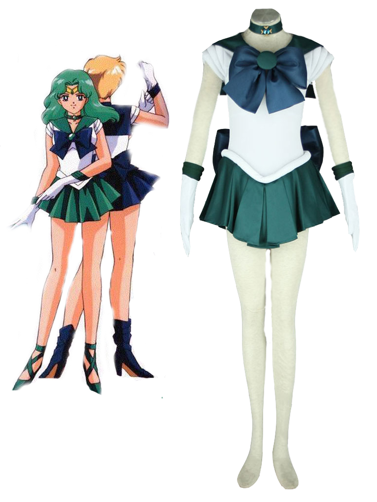 Sailor Moon Neptune Kaiou Michiru Fighting Uniform Cosplay