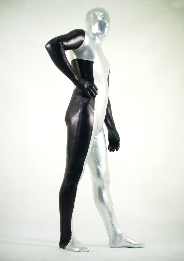 Silver Black Halloween Costume Ideas Zentai