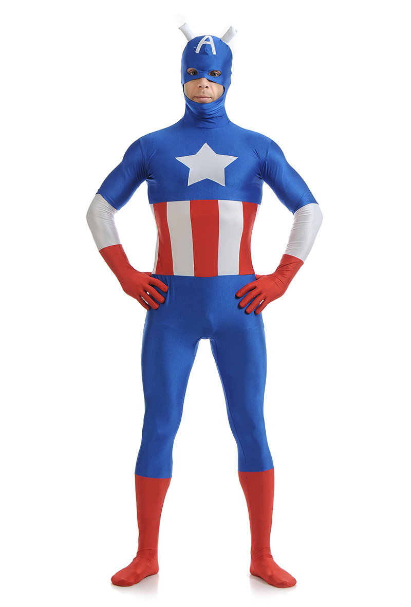 Captain America Superhero Halloween Costume Men
