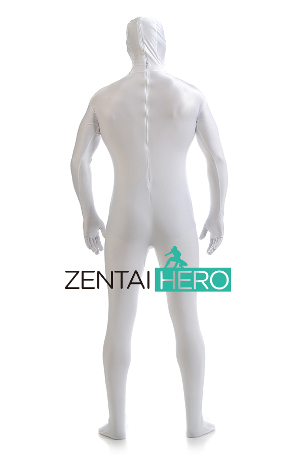White Full Body Covering Lycra Bodysuit