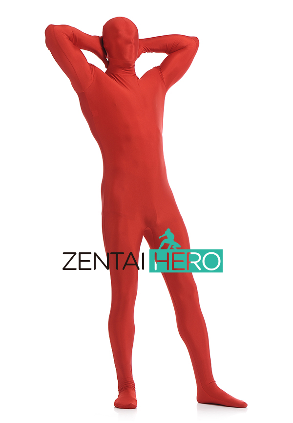 Red Color Male Fullbody Zentai Suit