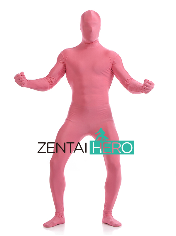 Pink Lycra Spandex Fullbody Zentai Suit