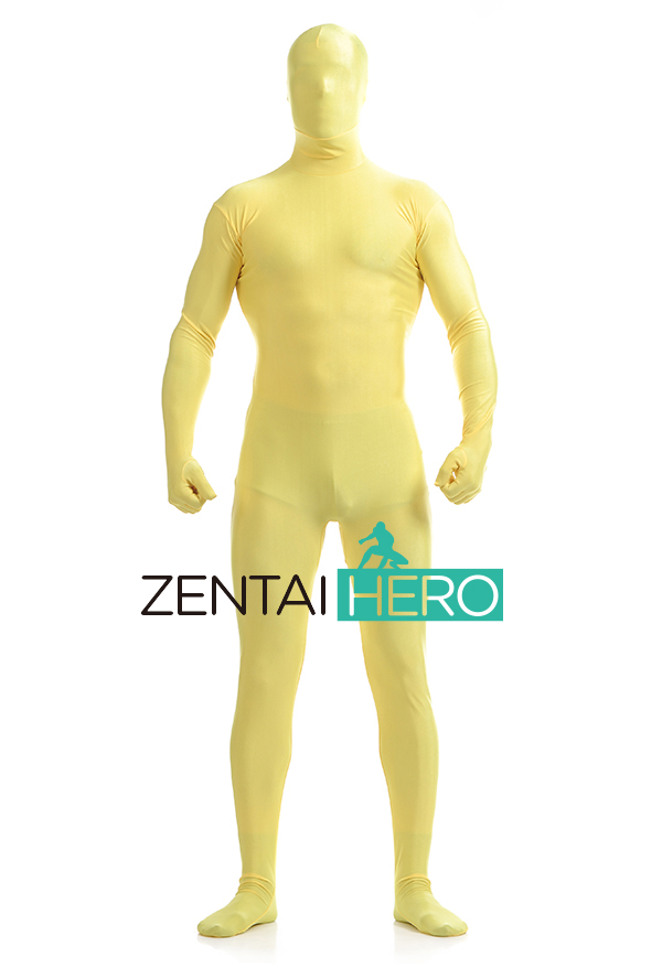 Yellow Fashion Lycra Spandex Bodysuit
