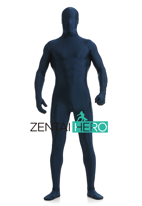 Navy Blue Fashion Lycra Spandex Zentai Suit