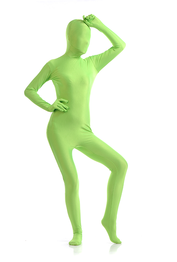 Fresh Green Sexy Woman Fullbody Zentai Suit