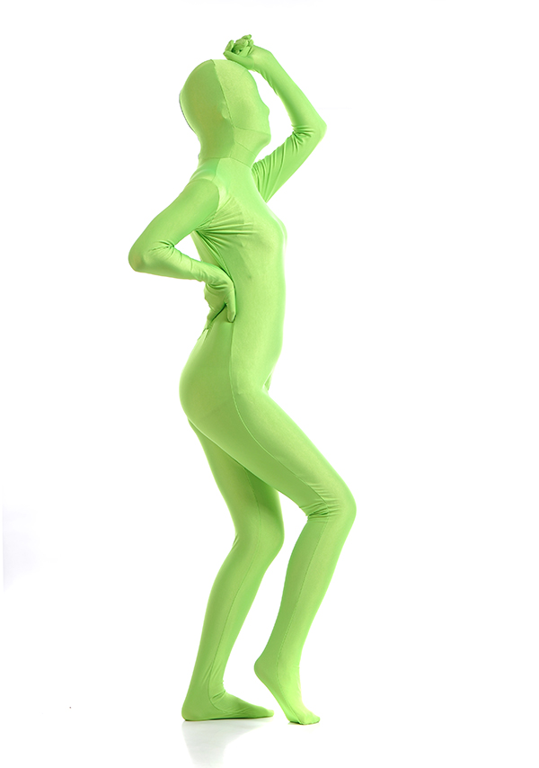 Fresh Green Sexy Woman Fullbody Zentai Suit