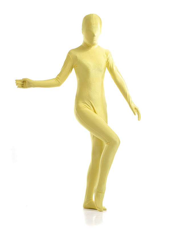 Sexy Women Yellow Lycra Zentai Bodysuit
