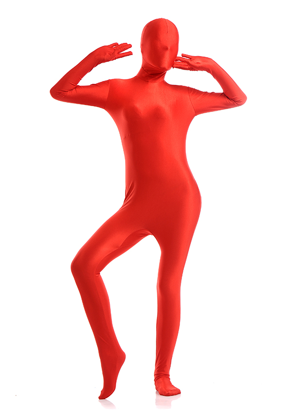 Sexy Women Red Second Skin Bodysuit