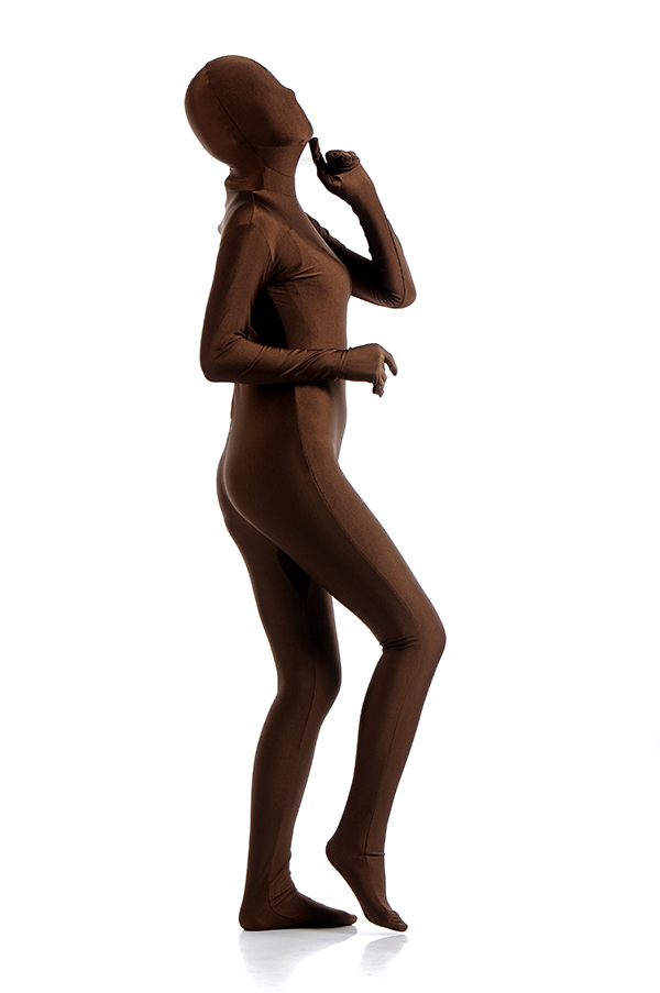 Sexy Women's Brown Spandex Zentai Suit