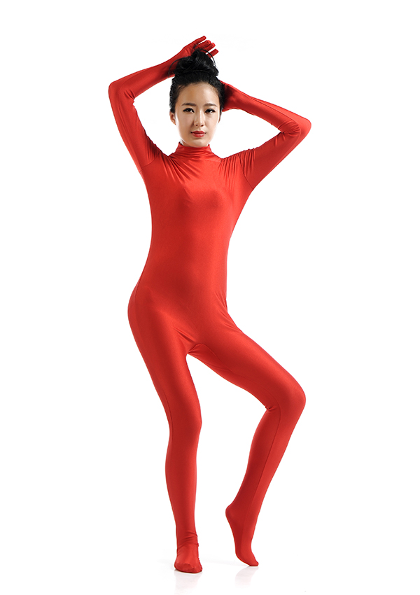 Sexy Women Red Lycra Catsuit