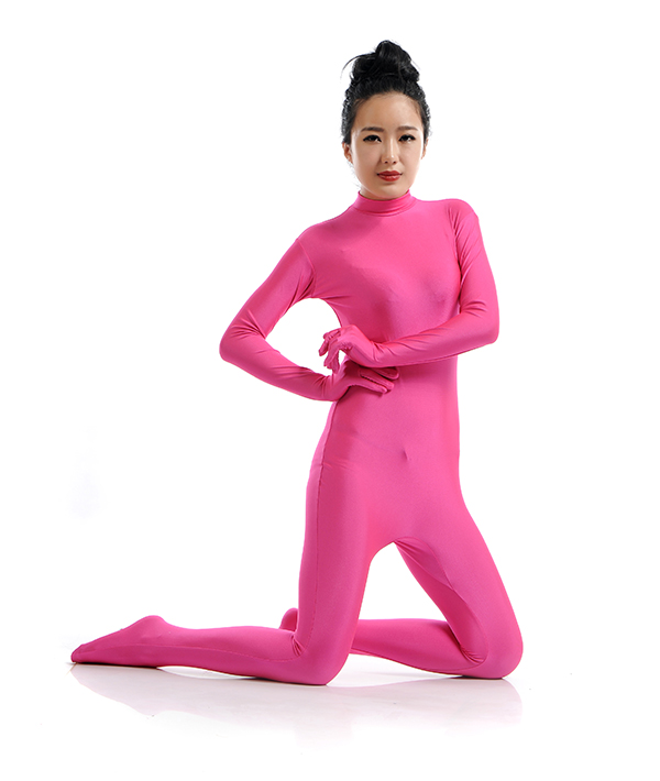 Pink Color Women's Spandex Catsuit