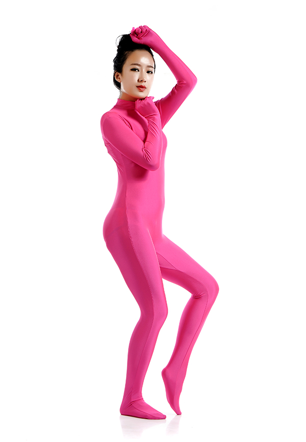 Pink Color Women's Spandex Catsuit