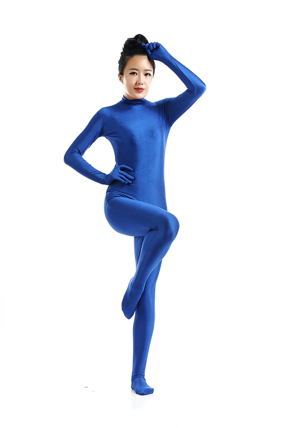 Royal Blue Women's Spandex Zentai Catsuit