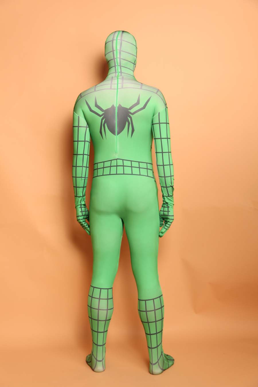 New Fashion Green Spandex Spiderman Superhero Costume