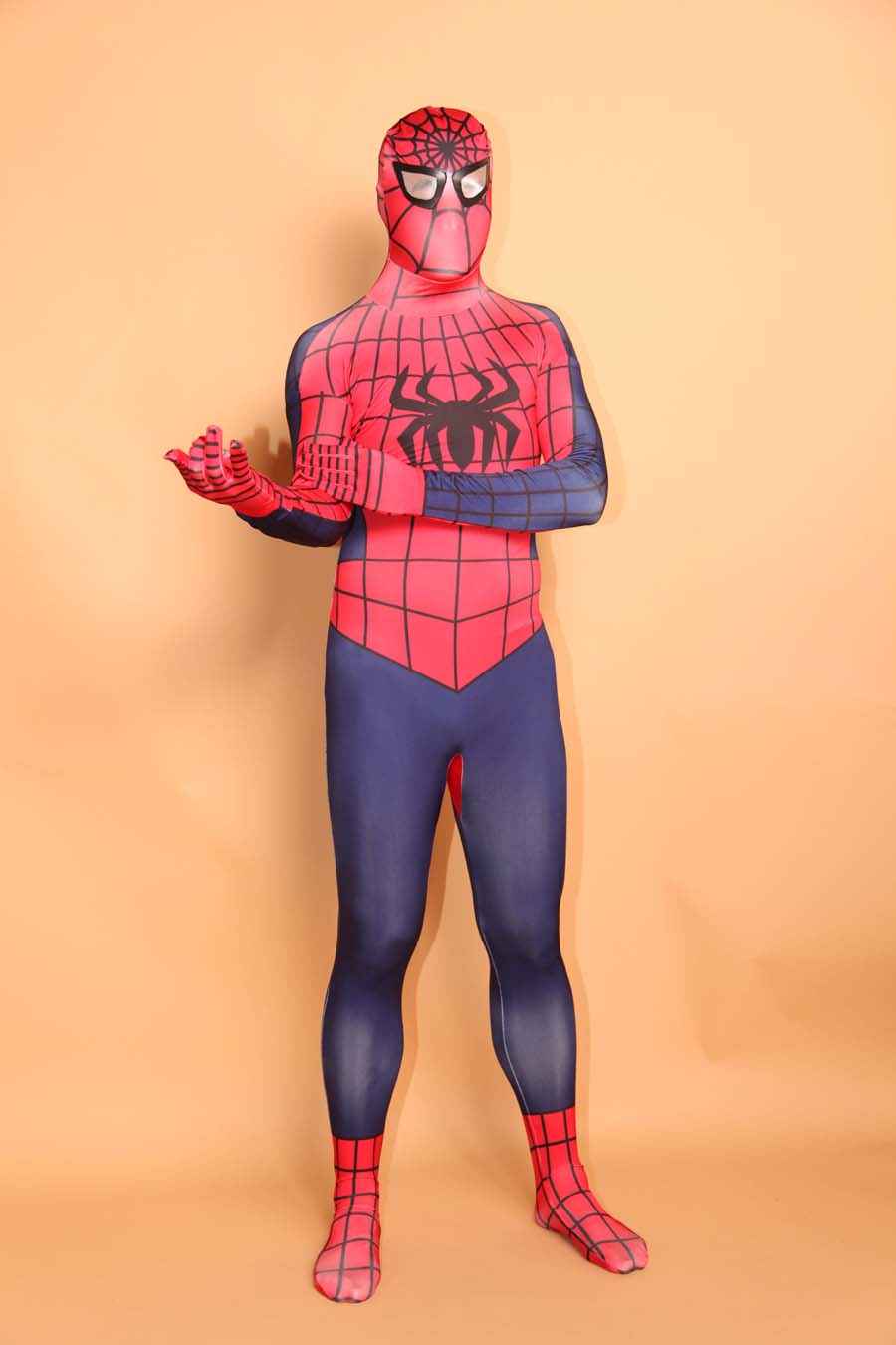 Navy Red Spider Man Halloween Superhero Costume