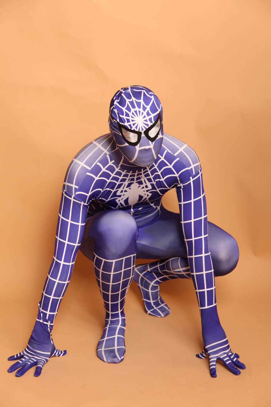 Fashion Purple Spiderman Cosplay Halloween Bodysuit