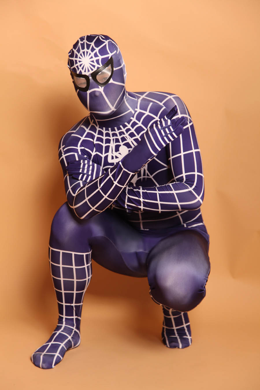 Dark Purple Spiderman Superhero Costume