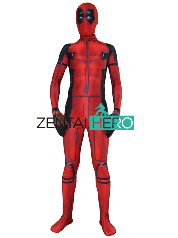3D Printing Spandex Deadpool Costume Superhero Movie Bodysuit