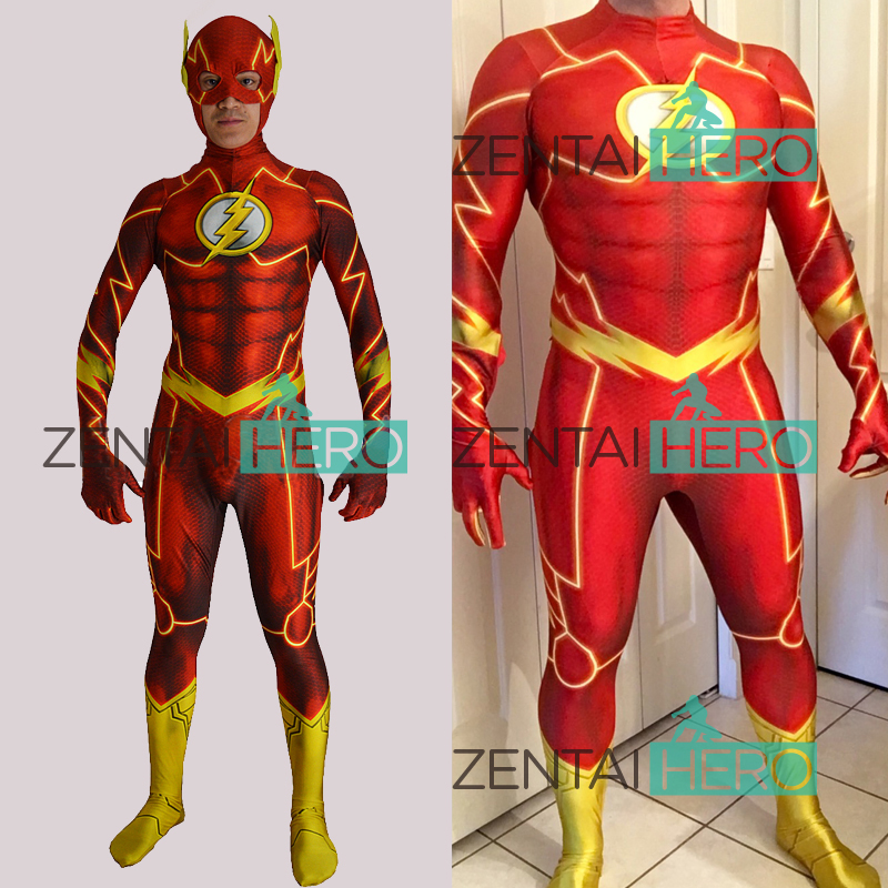 New 52 Flash Costume 3D Printing Shade Cosplay Costume