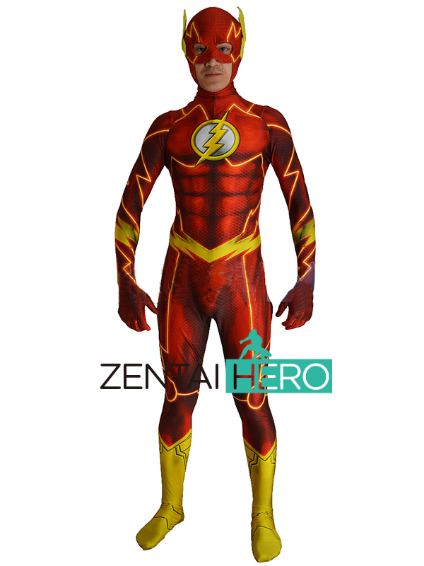 New 52 Flash Costume 3D Printing Shade Cosplay Costume