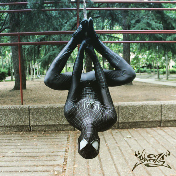 3D Shade Black Spiderman Superhero Costume
