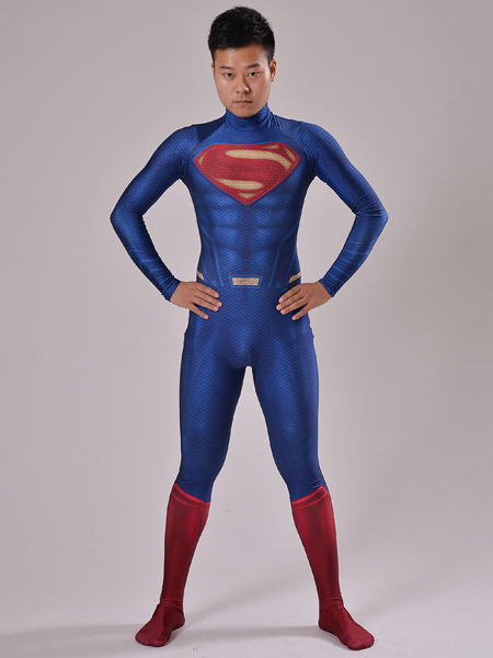 3D Printed Man Of Steel Superman Cosplay Costume With Cape
