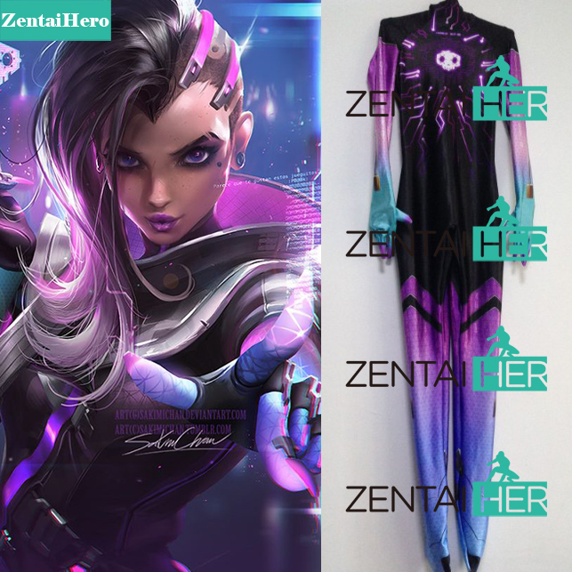 3D Printing Sombra Cosplay Game Costume