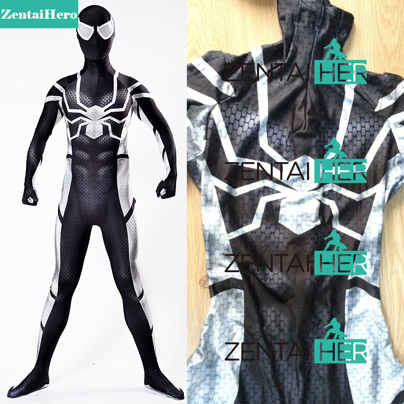 Black Anti-Venom Spiderman Costume 3D Printed Superhero