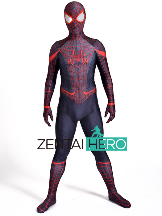 3D Printed Stunning Miles Morales Spiderman Costume
