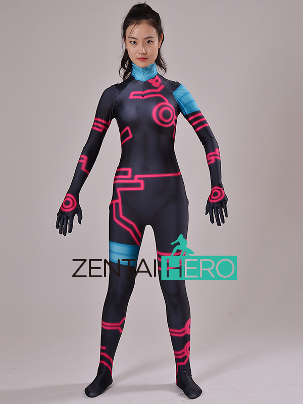 3D Print Adult Anti-Spiral Nia Zentai Catsuit Costume