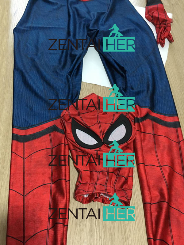 3D Shade Civil War Spiderman Costume Homecoming