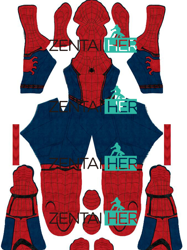 3D Shade Civil War Spiderman Costume Homecoming