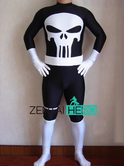 Punisher Cosplay Spandex Superhero Costume No mask