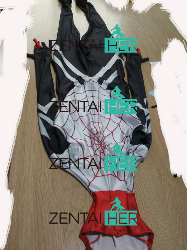 3D Printing Spider Women Suit Silk Cindy Moon Spider Man Costume