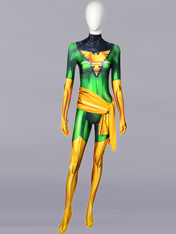 3D Printe Phoenix X-men Jean Grey Dyesub Girls Superhero Costume