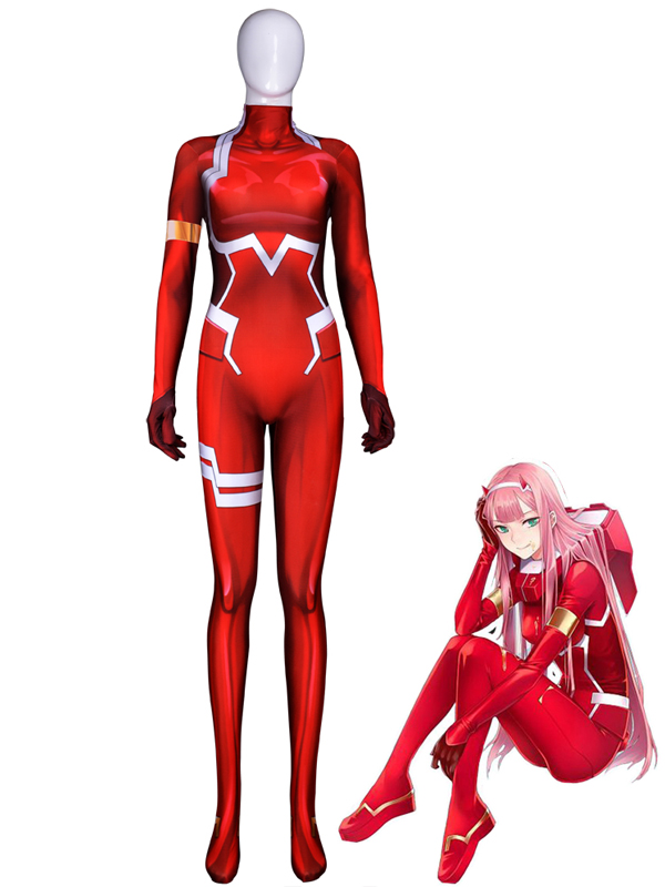 3D Printed Female Zero Two Darling in the Franxx Cosplay Costume