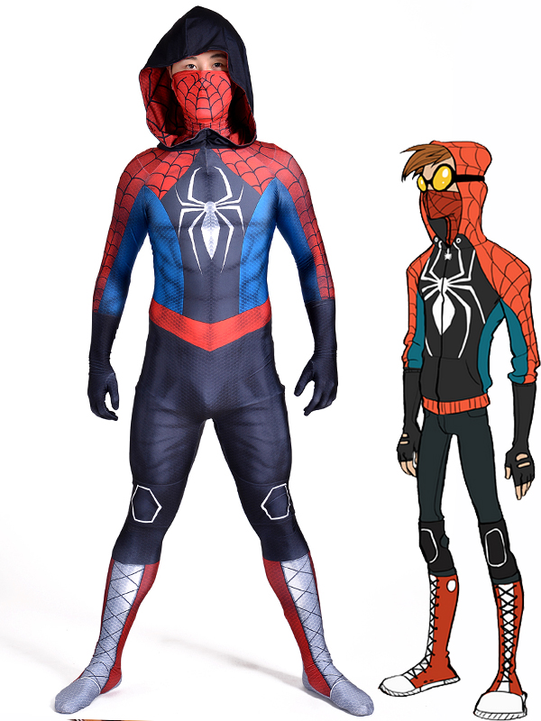 3D Printed Rosy Higgins Spiderman Cosplay Costume Hooded
