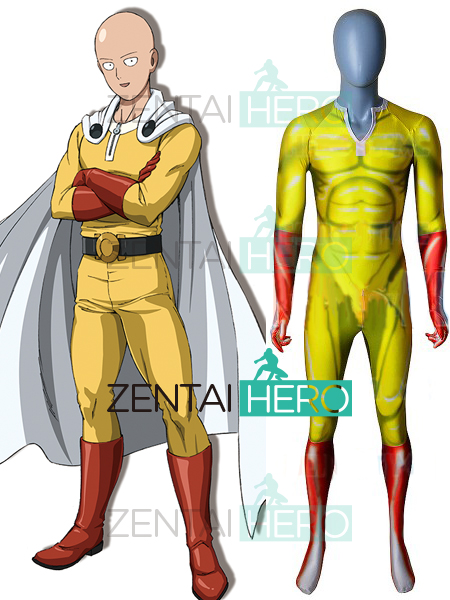 3D Printed NEW One-Punch Man Cosplay Costumes Wtih Cape