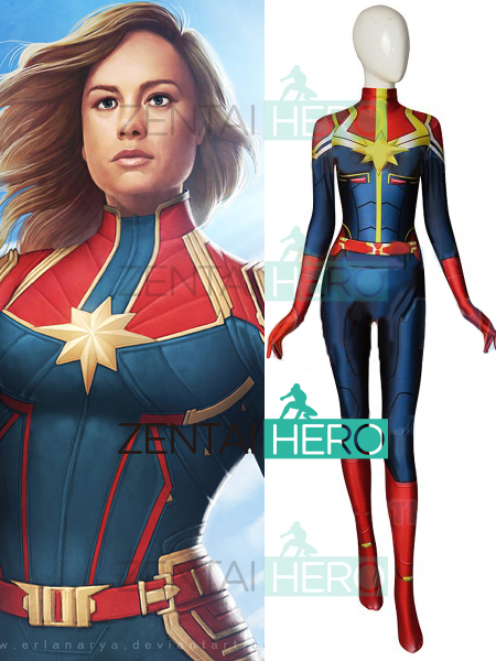 3D Printed NEW MCU Captain Marvel Cosplay Costume